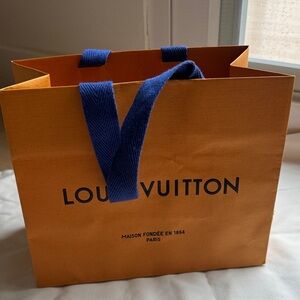 Louis Vuitton Tangerine Bag with Royal Blue Straps